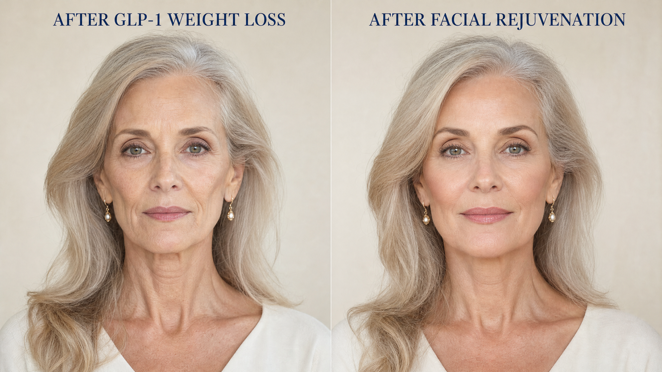 Comparison: facial volume loss after GLP-1 weight loss vs after surgical rejuvenation